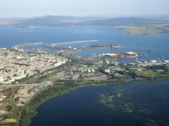 Пристанището на Бургас и Бургаското езеро